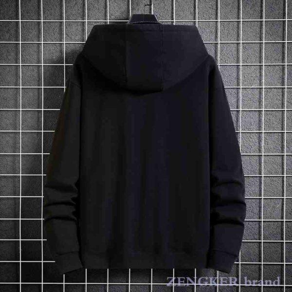 Men’s Minimalist Black Hoodie – Premium Thick Casual Pullover with Soft Interior | Classic Everyday Streetwear